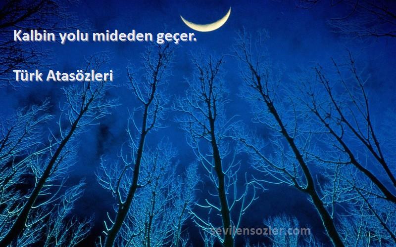 Türk Atasözleri - Kalbin yolu mideden geçer.