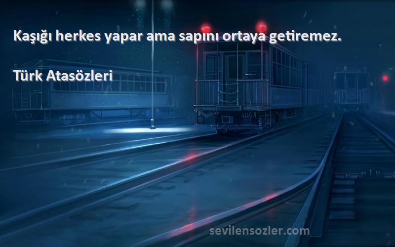 Türk Atasözleri - Kaşığı herkes yapar ama sapını ortaya getiremez.